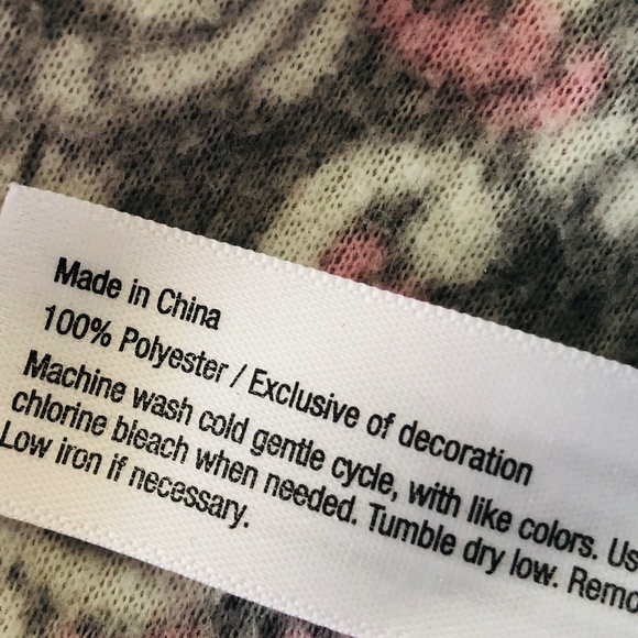 Gray Floral Nightgown Pullover Celestial Dreams Long Sleeves Cold Weather Large - Picture 11 of 11